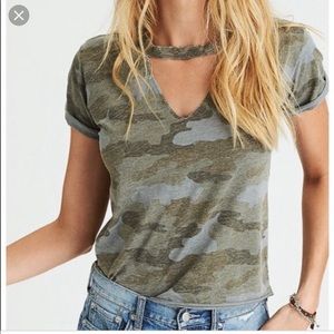 Camo American Eagle tee.